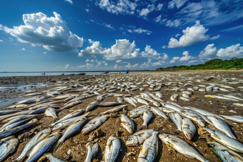 mass fish die-off on beach